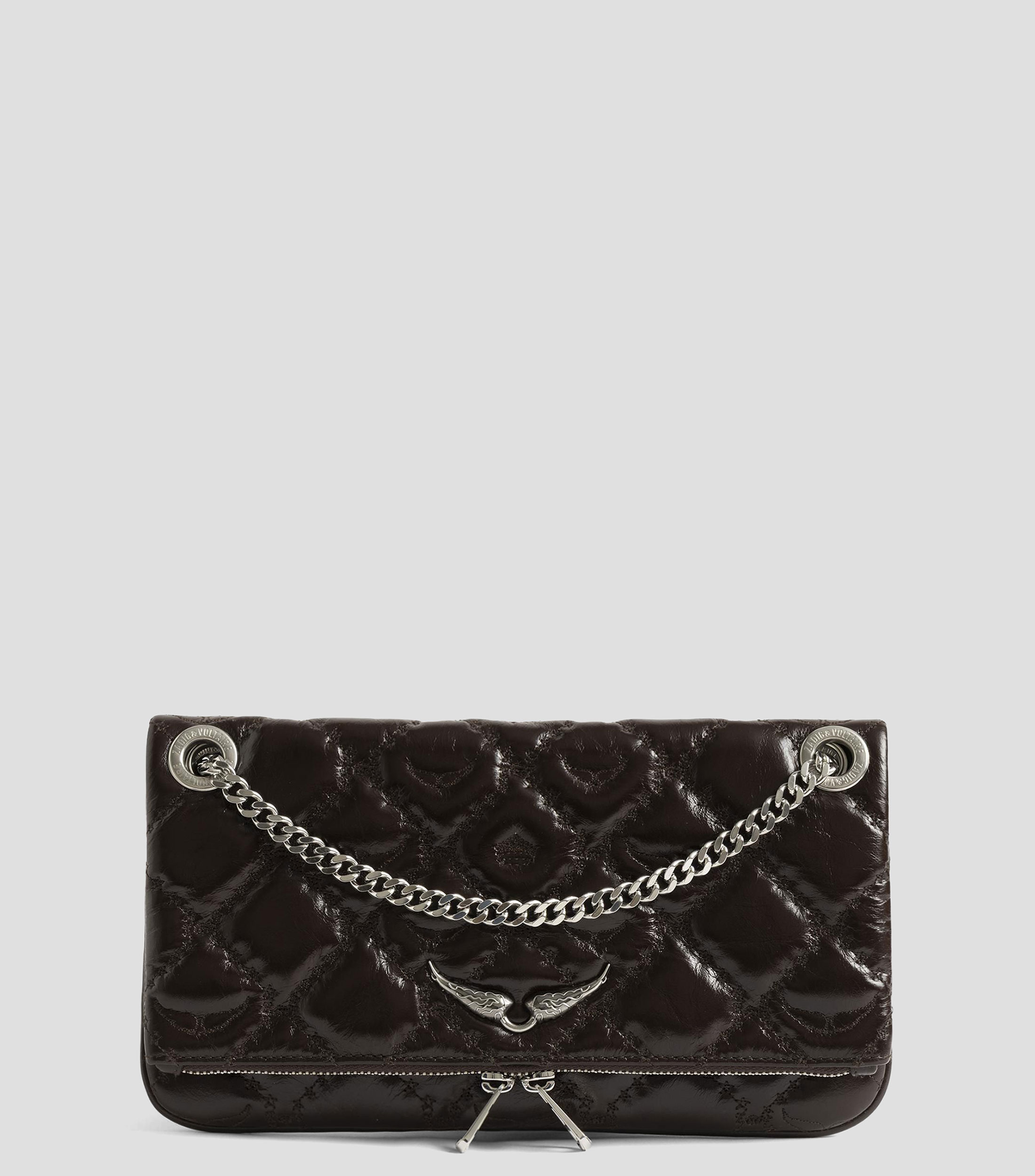 Bolsa clutch en piel Rock II Vintage lisa Mujer